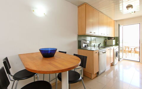 Nou Salou: Room, Property, Furniture, Building, Interior Design, House, Floor, Real Estate, Table, Kitchen