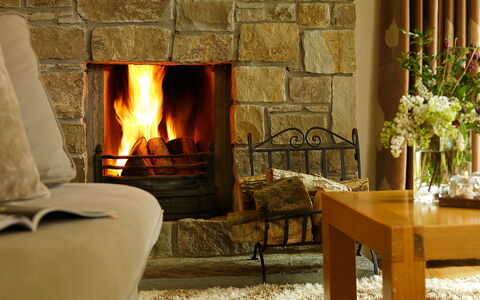 Pairc Na Saileac: Property, Furniture, Wood, Chair, Interior Design, Hearth, Table, Plant, Comfort