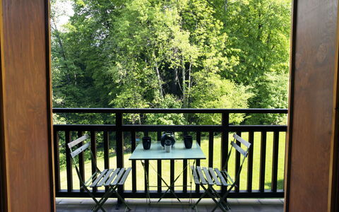 Saint Gervais 172: Building, Plant, Tree, Shade, Wood, Interior Design, Porch, Fence, Table, Window