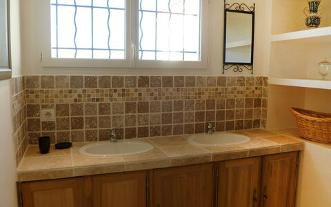 La Campagne: Bathroom, Room, Property, Bathroom Cabinet, Sink, Tile, Countertop, Bathroom Accessory, Furniture, Tap