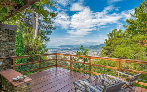 Villa Poggiobello: Cloud, Sky, Property, Furniture, Plant, Wood, Natural Landscape, Botany, Tree, Porch