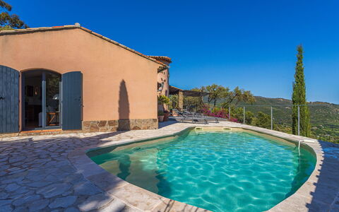 Le Pas de Courtin: Blue, Swimming Pool, Composite Material, Outdoor Furniture, Villa, Hacienda, Flagstone, Water Feature, Hotel
