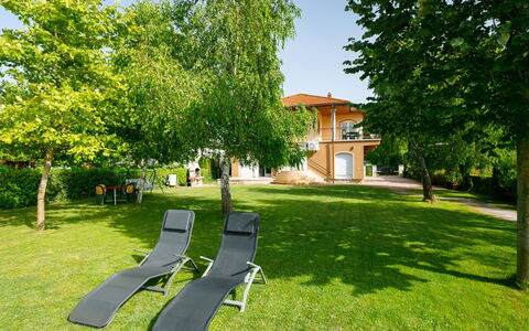 Balatonlelle 130: Plant, Property, Sky, Nature, Tree, Botany, Shade, Land Lot, Outdoor Furniture, Grass