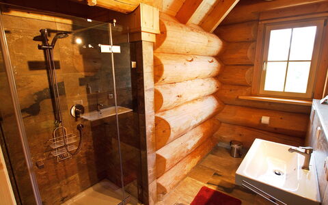 Grosserlach 100: Plumbing Fixture, Bathroom, Wood, Shower Door, Interior Design, Shower, Floor, Wall, Window, Flooring