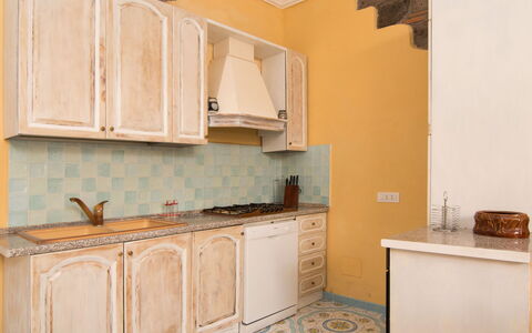 Emi: Cabinetry, Countertop, Furniture, Property, Building, Kitchen Stove, Wood, Drawer, Kitchen, Tap