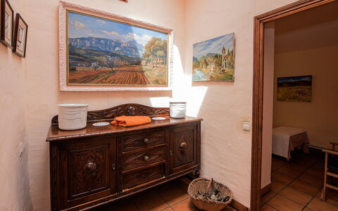 Can Trullas: Furniture, Picture Frame, Cabinetry, Property, Building, Wood, Table, Drawer, House, Architecture