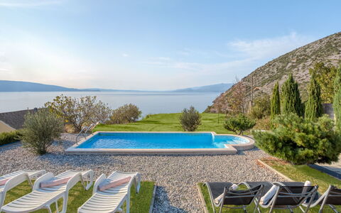 Senj: Property, Natural Landscape, House, Swimming Pool, Real Estate, Estate, Grass, Building, Villa, Architecture