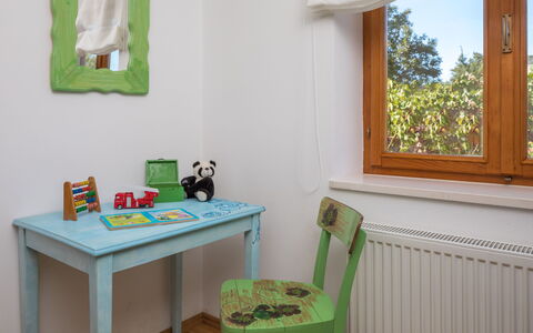 Villa Dalmatica Moderna: Room, Furniture, Property, Green, Interior Design, Turquoise, House, Table, Desk, Shelf