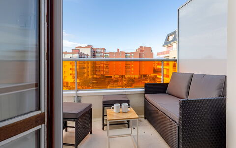 Cabourg 109: Apartment, Interior Design, Furniture, Home, Balcony, Condominium, Wood Stain, Hardwood, Wood Flooring, Chair