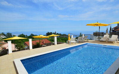 Opatija Veprinac 100: Water, Sky, Cloud, Property, Building, Plant, Swimming Pool, Rectangle, Shade, Tree