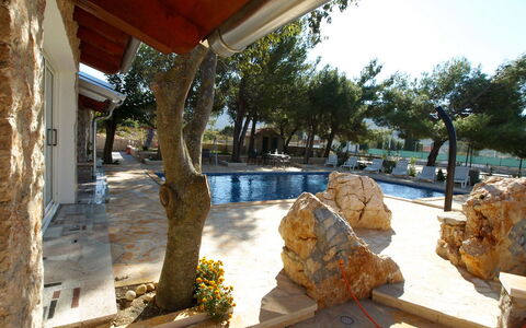 Villa Sandra: Property, Tree, Water, Home, House, Real Estate, Architecture, Building, Wood, Vacation