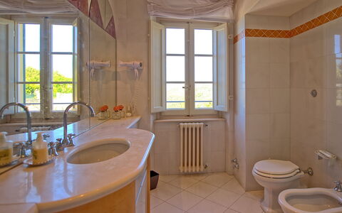 Villa Camaiore: Bathroom, Room, Property, Interior Design, Building, Floor, House, Tile, Architecture, Real Estate