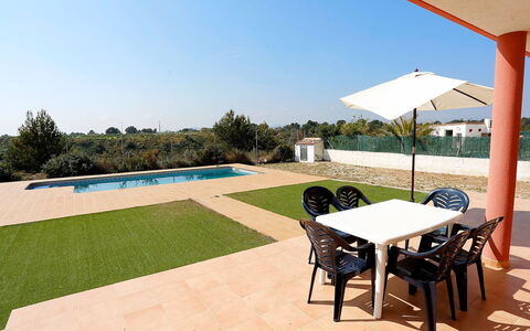 Villa Malva Ii: Sky, Furniture, Table, Building, Chair, Plant, Shade, Tree, Outdoor Furniture, Swimming Pool