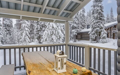 Kaukonraitti 4 C 2: Wood, Winter, Snow, Porch, Home, Cottage, Freezing, Deck, Hardwood, Plank