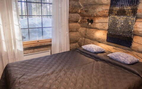 Harjula: Wood, Bedroom, Bed Sheet, Bedding, Bed, Linens, Interior Design, Floor, Brown, Furniture