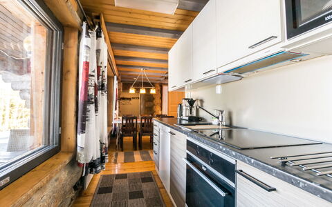 Mustalampi 2 Kurkiaura: Wood, Flooring, Kitchen, Floor, Ceiling, Wood Flooring, Major Appliance, Room, Hardwood, Countertop