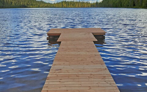 Mustalampi 2 Kurkiaura: Water, Wood, Natural Landscape, Dock, Boardwalk, Pier, Lake, Plank, Walkway
