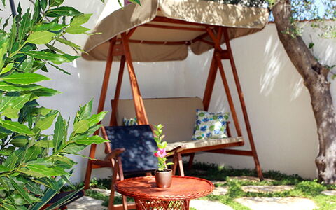 Silvija: Plant, Furniture, Chair, Shade, Outdoor Furniture, Tree, Tent, Leisure, Outdoor Table, Cottage
