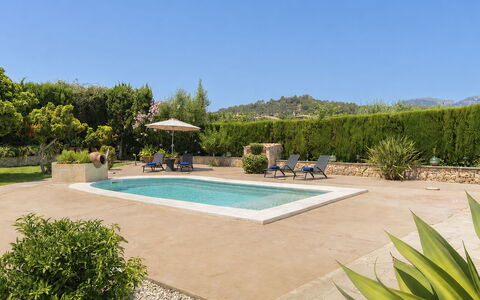 Cas Pec: Swimming Pool, Garden, Landscaping, Shade, Outdoor Furniture, Resort, Design, Eco Hotel, Flagstone, Umbrella