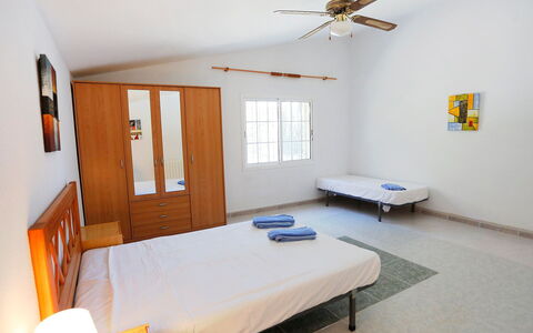Villa Palma: Furniture, Property, Ceiling Fan, Building, Comfort, Interior Design, Wood, Floor, Window