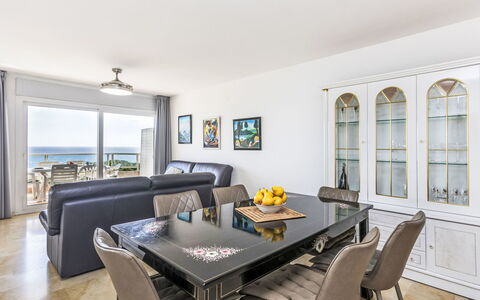Blanes Beach: Table, Furniture, Couch, Window, Chair, Wood, Lighting, Studio Couch, Living Room, Picture Frame