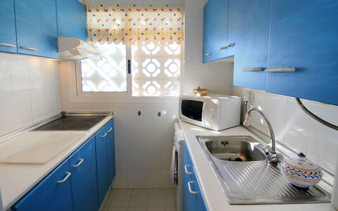 Vistamar: Kitchen Sink, Cabinetry, Tap, Blue, Sink, Azure, Plumbing Fixture, Kitchen, Home Appliance, Kitchen Appliance