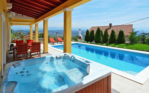 Villa Olea: Swimming Pool, Property, Jacuzzi, Real Estate, Building, Leisure, House, Room, Resort, Vacation