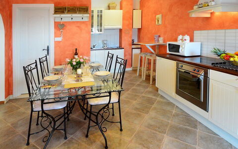 Villa Olea: Property, Room, Building, Furniture, Floor, Kitchen, Interior Design, House, Countertop, Real Estate
