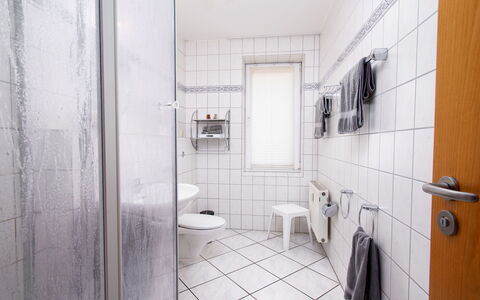 Borkum: Plumbing Fixture, Building, Bathroom, Interior Design, Floor, Flooring, Plumbing, Bathroom Accessory, Door