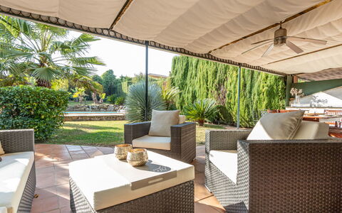 Acacies: Plant, Property, Furniture, Shade, Chair, Table, Outdoor Furniture, Interior Design, Building, Residential Area