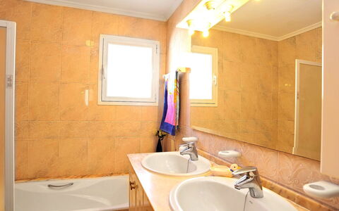 El Sueno de Jeanne-Marie: Brown, Mirror, Tap, Sink, Plumbing Fixture, Bathroom Sink, Property, Bathroom Cabinet, Wood, Bathroom