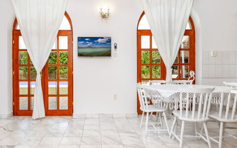 Ruby 2: Table, Furniture, Property, Building, Chair, Textile, Interior Design, Orange, Wood, Floor