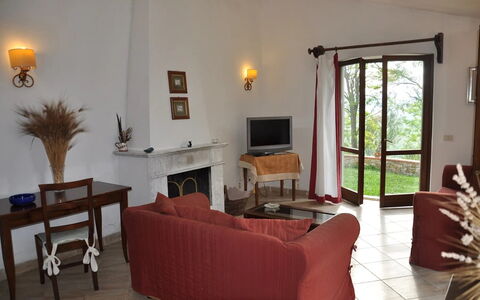 Le Querce Di Campocane: Table, Furniture, Property, Couch, Picture Frame, Building, Wood, Lighting, Plant, Living Room