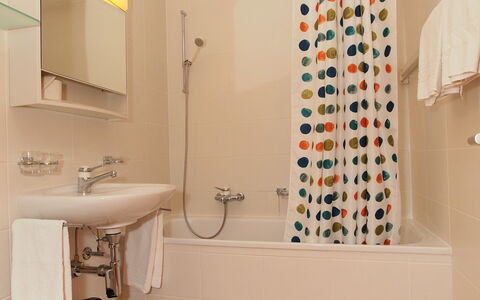 Ovronnaz 505: Mirror, Tap, Plumbing Fixture, Property, Sink, Bathroom Sink, Bathroom, Purple, Building, Interior Design