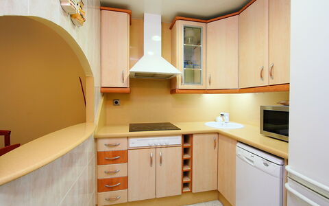 Buenos Aires: Cabinetry, Countertop, Furniture, Building, Drawer, Kitchen Stove, Kitchen, Kitchen Appliance, Wood, Chair