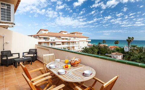 La Marina: Cloud, Sky, Building, Furniture, Table, Property, Chair, Window, Water, Seaside Resort