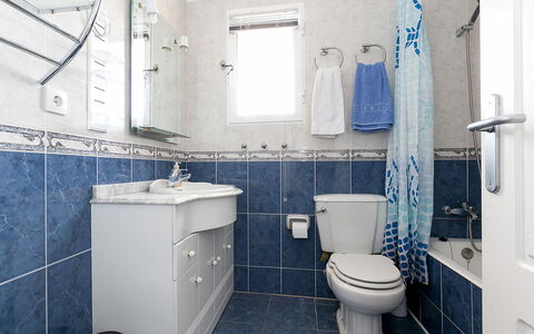 La Marina: Property, Photograph, Plumbing Fixture, Toilet Seat, White, Toilet, Purple, Blue, Bathroom, Interior Design