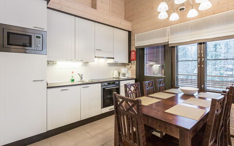 Sointuilevi 2 D 13: Interior Design, Furniture, Wood, Flooring, Kitchen, Ceiling, Floor, Countertop, Light Fixture, Cabinetry