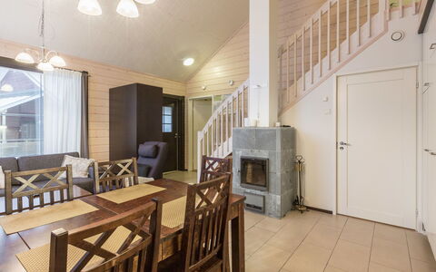 Sointuilevi 2 D 13: Flooring, Wood, Interior Design, Floor, Ceiling, Furniture, Wood Flooring, Room, Home, Lighting