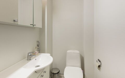 Sointuilevi 2 D 13: Bathroom, Bathroom Sink, Plumbing Fixture, Wall, Interior Design, Flooring, Floor, Sink, Toilet, Toilet Seat