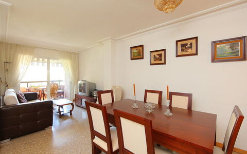 Rambla de Tossa: Table, Furniture, Picture Frame, Property, Window, Chair, Couch, Houseplant, Building, Interior Design