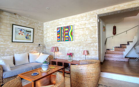 Villa Thiers: Furniture, Property, Table, Azure, Picture Frame, Building, Interior Design, Living Room, Couch, Wood