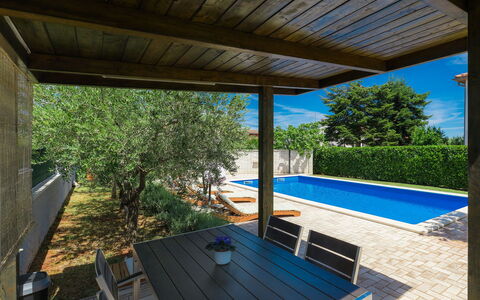 Adria: Plant, Property, Building, Water, Swimming Pool, Shade, Outdoor Furniture, Window, Lighting, Architecture