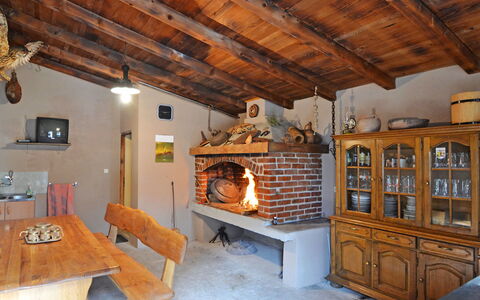 Novigrad (Zadar) 112: Furniture, Building, Table, Wood, Lighting, House, Hearth, Interior Design, Beam, Living Room