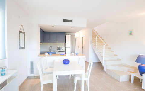 Michele: Furniture, Table, Azure, Wood, Building, Living Room, Floor, Flooring, Houseplant, House
