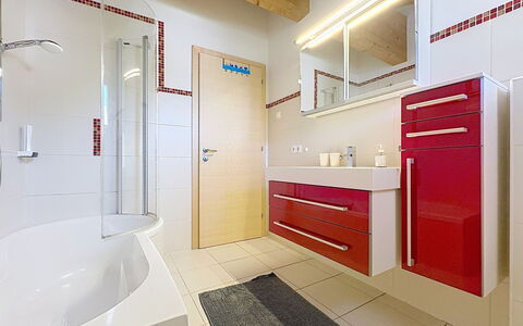 Linnehan: Bathroom, Plumbing Fixture, Bathroom Sink, Interior Design, Flooring, Sink, Bathroom Cabinet, Tap, Floor, Plumbing