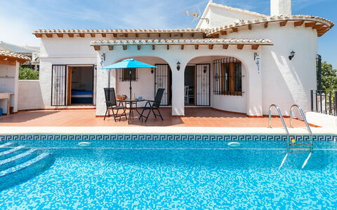 Villa Jilian: Sky, Water, Plant, Building, Cloud, Swimming Pool, Window, Azure, Shade, Chair
