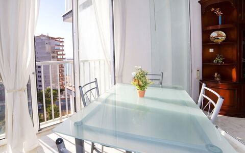 Calpe Calp 342: Table, Furniture, Property, Building, Flower, Window, Chair, Plant, Curtain, Wood