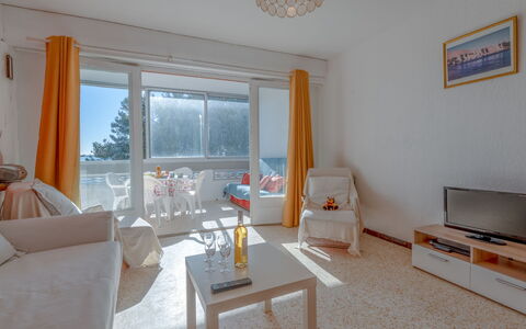 Le Plein Sud Ii: Property, Furniture, Table, Comfort, Azure, Couch, Wood, Window, Orange, Interior Design