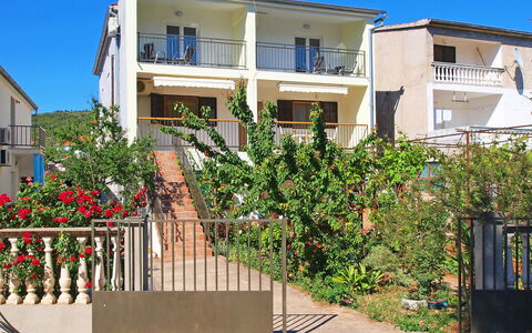 Vodice Tribunj 124: Flower, Sky, Plant, Building, Window, Property, House, Door, Shade, Urban Design